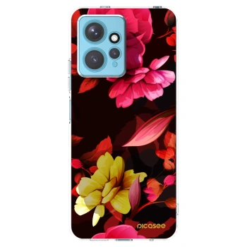 Picasee Xiaomi Redmi Note 12 4G Hülle - Transparentes Silikon - Dark Peonny