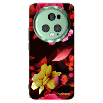 Picasee Honor Magic5 Pro Hülle - Transparentes Silikon - Dark Peonny