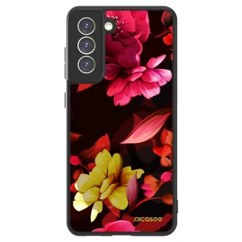 Picasee ULTIMATE CASE PowerShare für Samsung Galaxy S21 FE 5G - Dark Peonny