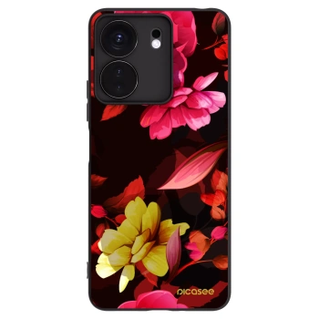 Picasee Xiaomi Redmi 13C 4G Hülle - Schwarzes Silikon - Dark Peonny