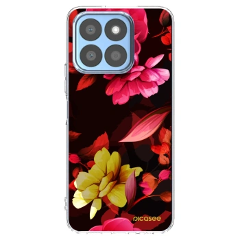 Picasee Honor X8b Hülle - Transparentes Silikon - Dark Peonny