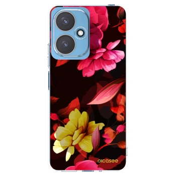 Picasee Xiaomi Redmi 13C 5G Hülle - Transparentes Silikon - Dark Peonny