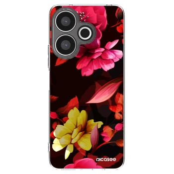 Picasee Xiaomi Redmi 13 4G Hülle - Transparentes Silikon - Dark Peonny