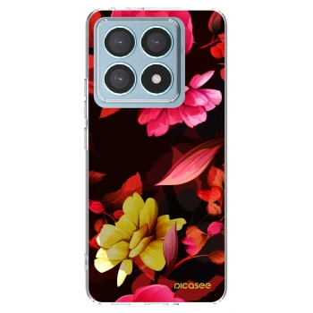 Picasee Xiaomi 14T Pro Hülle - Transparentes Silikon - Dark Peonny