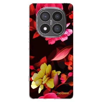 Picasee Xiaomi Redmi Note 14 Pro+ 5G Hülle - Transparentes Silikon - Dark Peonny