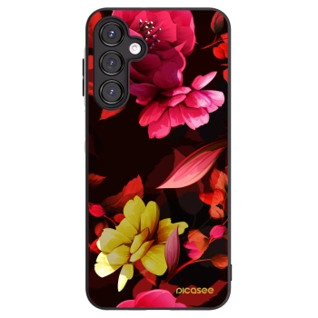 Picasee Samsung Galaxy A16 5G Hülle - Schwarzes Silikon - Dark Peonny