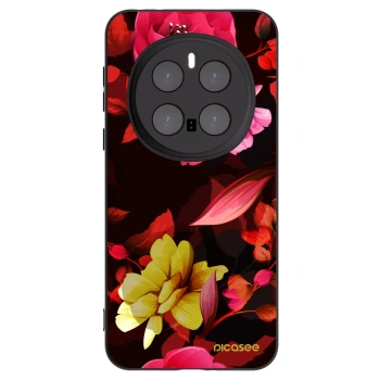 Picasee Honor Magic7 Pro 5G Hülle - Schwarzes Silikon - Dark Peonny