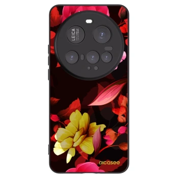Picasee Xiaomi 15 Ultra Hülle - Schwarzes Silikon - Dark Peonny
