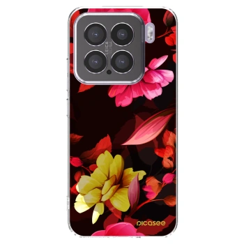 Picasee Xiaomi 15 Hülle - Transparentes Silikon - Dark Peonny