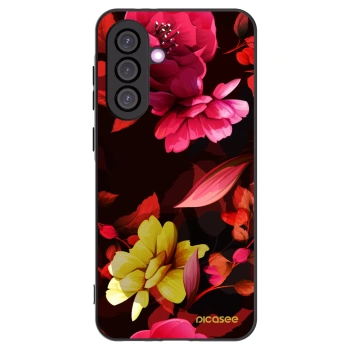 Picasee Samsung Galaxy A56 5G A566B Hülle - Schwarzes Silikon - Dark Peonny