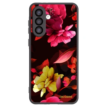 Picasee Samsung Galaxy A26 5G A266B Hülle - Schwarzes Silikon - Dark Peonny