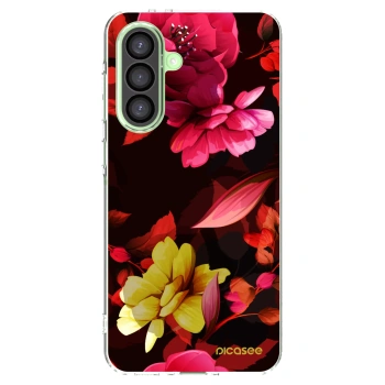 Picasee Samsung Galaxy A26 5G A266B Hülle - Transparentes Silikon - Dark Peonny