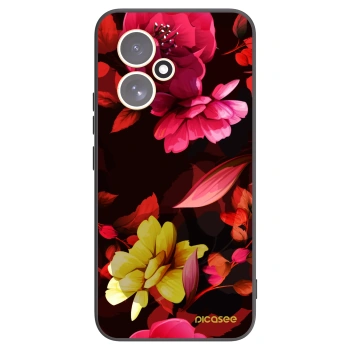 Picasee Honor 400 5G Hülle - Schwarzes Silikon - Dark Peonny