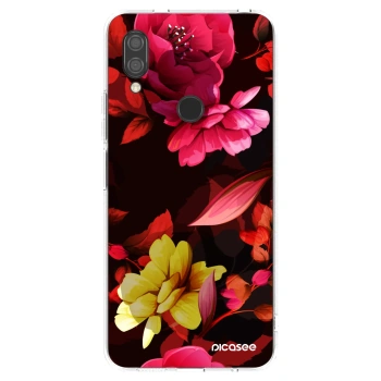 Picasee Xiaomi Redmi 7 Hülle - Transparentes Silikon - Dark Peonny
