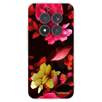 Picasee Xiaomi Redmi Note 15 Pro+ Hülle - Transparentes Silikon - Dark Peonny