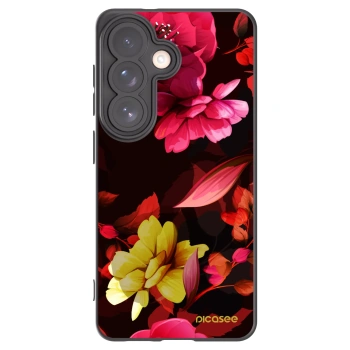 Picasee Samsung Galaxy S26 Hülle - Schwarzes Silikon - Dark Peonny