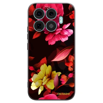 Picasee Xiaomi 17T Hülle - Schwarzes Silikon - Dark Peonny