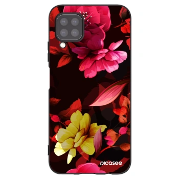 Picasee Huawei P40 Lite Hülle - Schwarzes Silikon - Dark Peonny