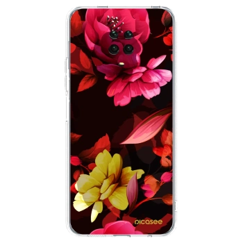 Picasee Xiaomi Redmi Note 9 Pro Hülle - Transparentes Silikon - Dark Peonny
