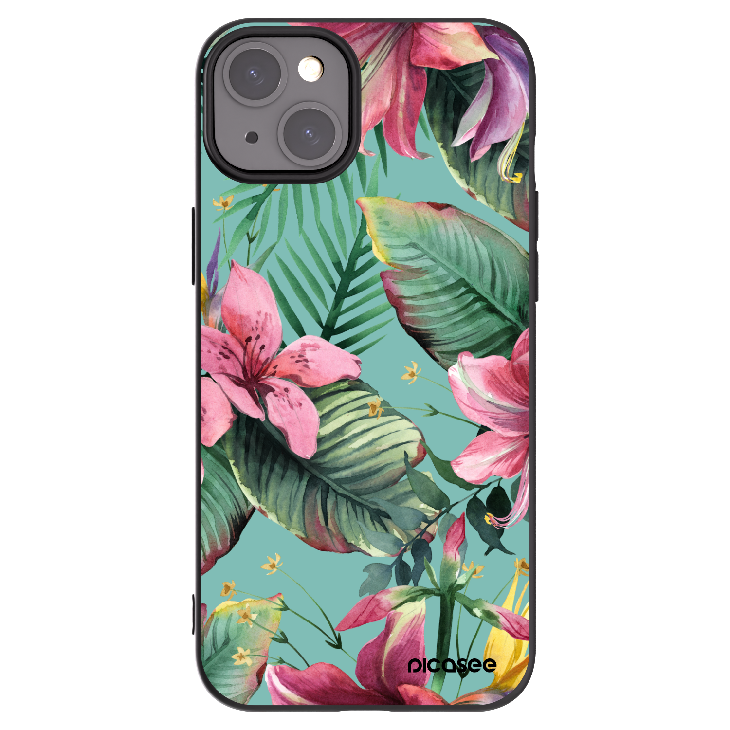 Picasee Apple iPhone 15 Plus Hülle - Schwarzes Silikon - Hawaii
