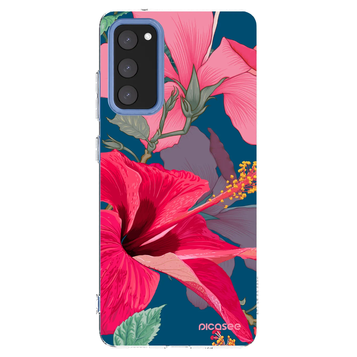 Picasee Samsung Galaxy S20 FE Hülle - Transparentes Silikon - Hibiscus