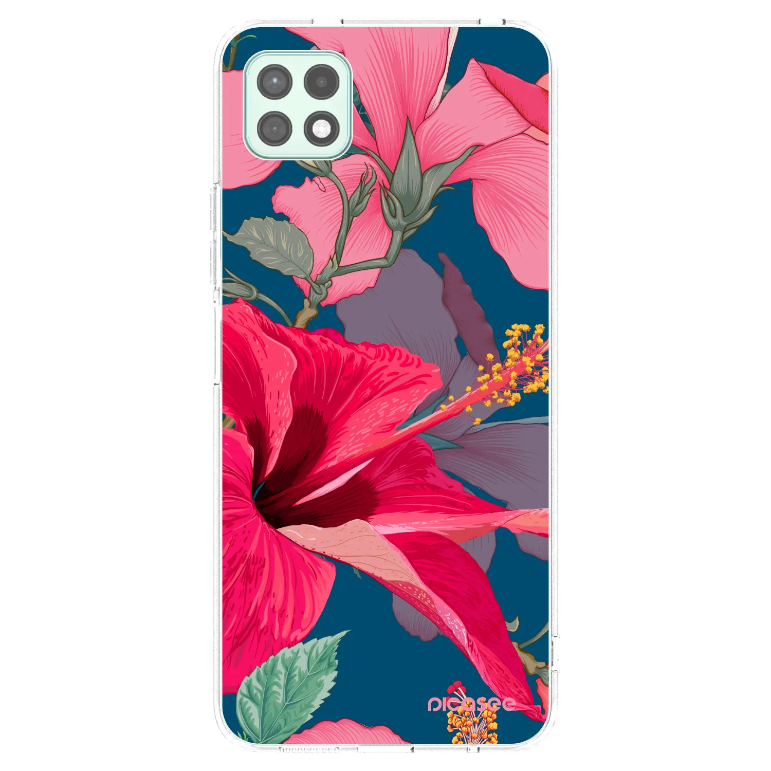 Picasee Samsung Galaxy A22 A226B 5G Hülle - Transparentes Silikon - Hibiscus