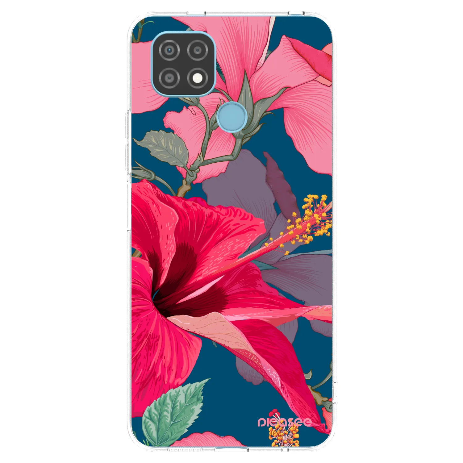 Picasee Realme C21 Hülle - Transparentes Silikon - Hibiscus