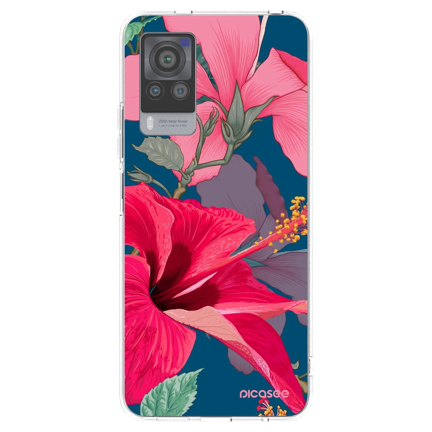 Picasee Vivo X60 Pro 5G Hülle - Transparentes Silikon - Hibiscus