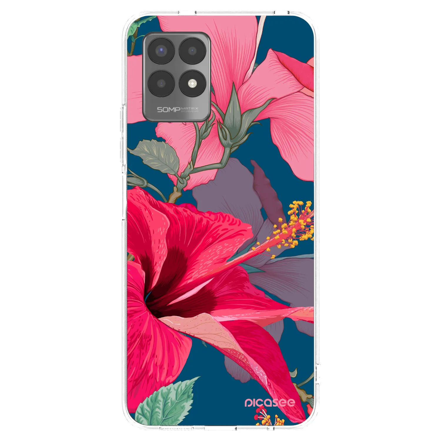 Picasee Realme 8i Hülle - Transparentes Silikon - Hibiscus