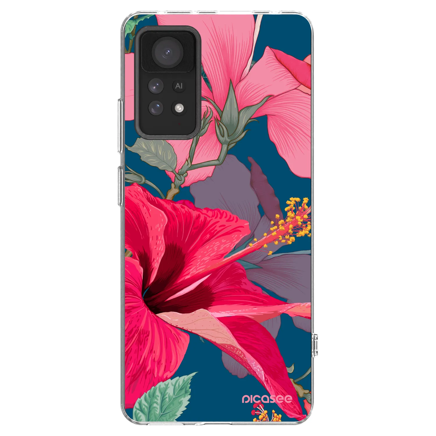 Picasee Xiaomi Redmi Note 11 Pro Hülle - Transparentes Silikon - Hibiscus