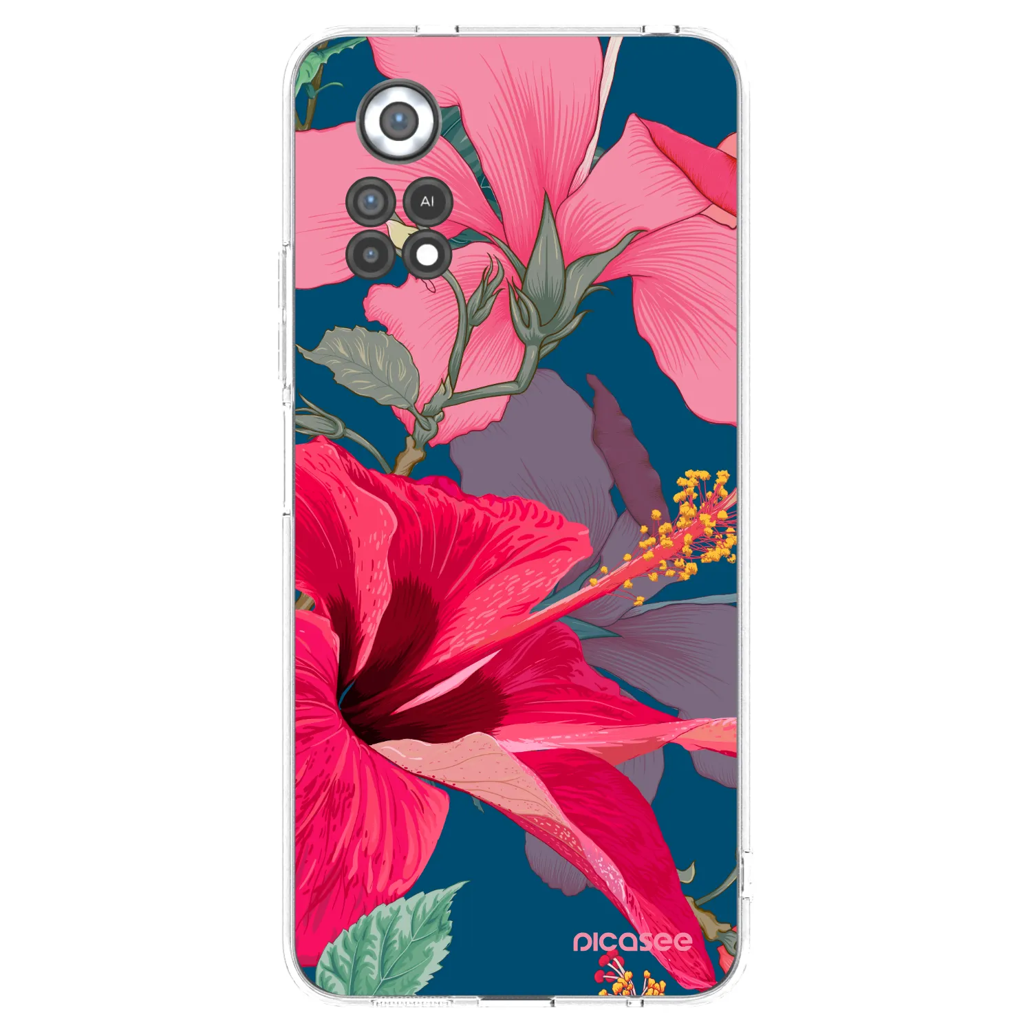 Picasee Xiaomi Poco X4 Pro 5G Hülle - Transparentes Silikon - Hibiscus
