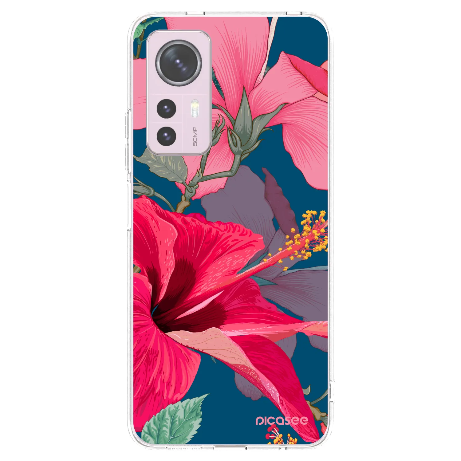 Picasee Xiaomi 12 Hülle - Transparentes Silikon - Hibiscus