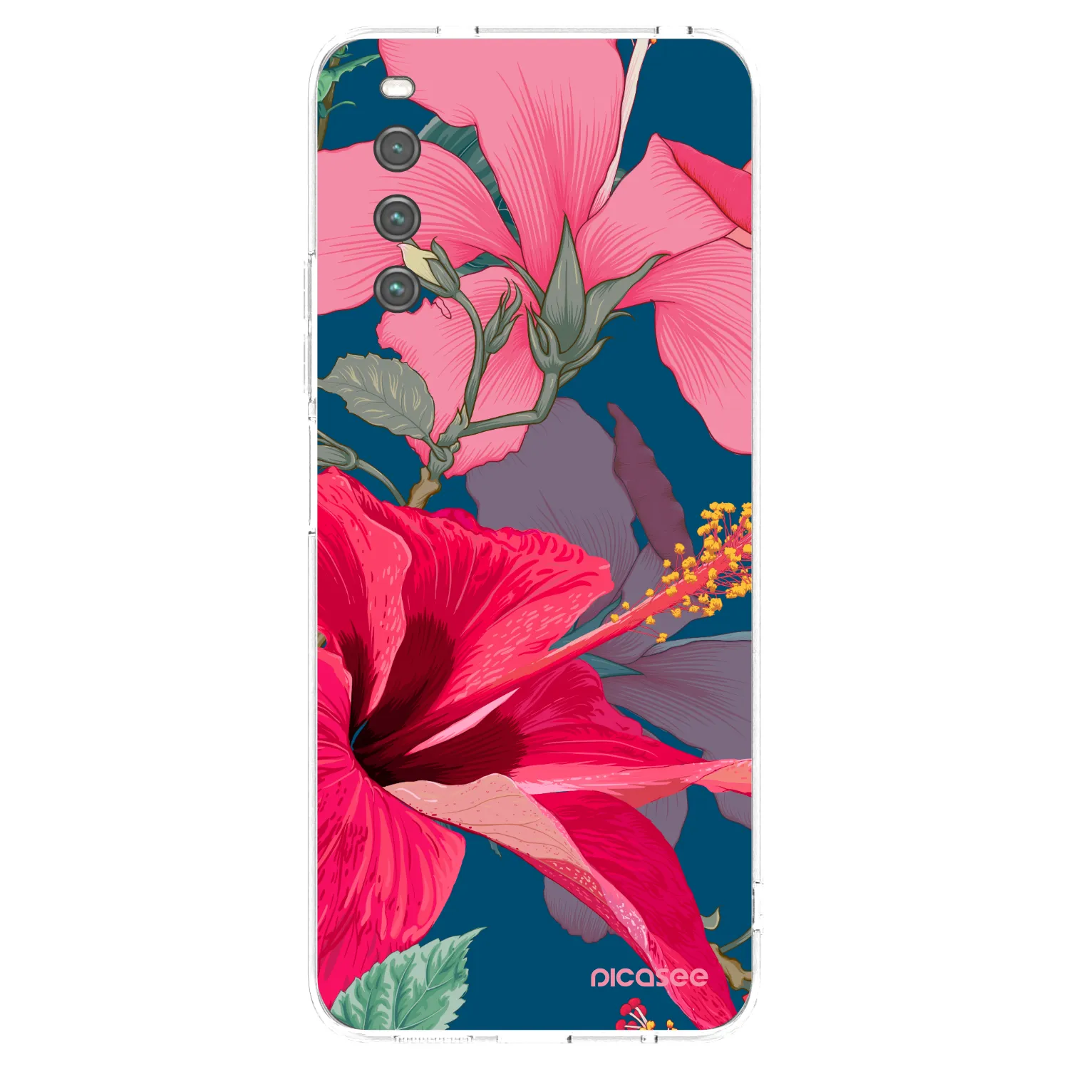 Picasee Sony Xperia 10 IV 5G Hülle - Transparentes Silikon - Hibiscus