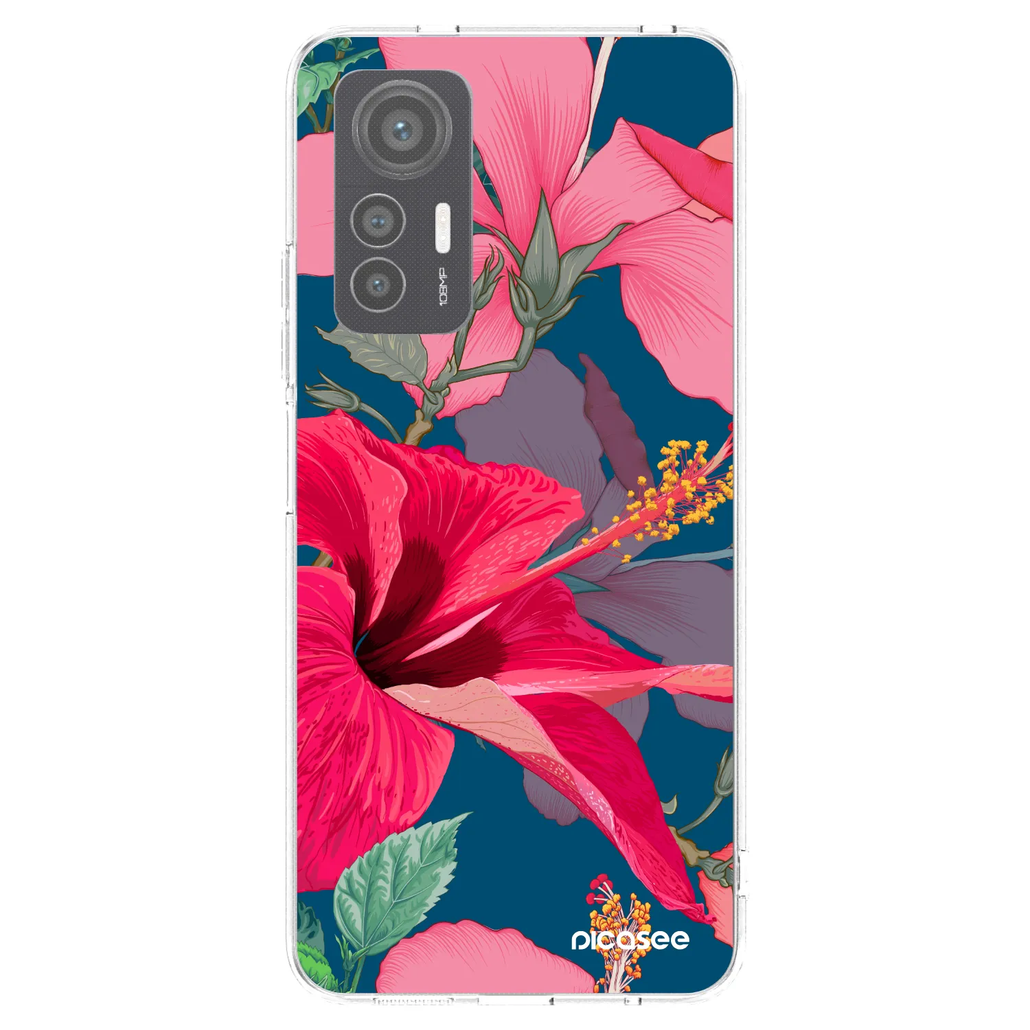 Picasee Xiaomi 12 Lite Hülle - Transparentes Silikon - Hibiscus