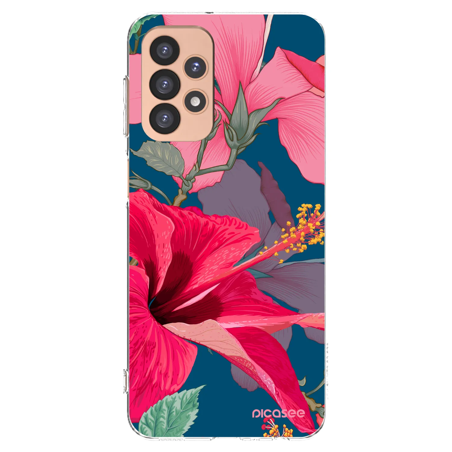 Picasee Samsung Galaxy A23 A236B 5G Hülle - Transparentes Silikon - Hibiscus