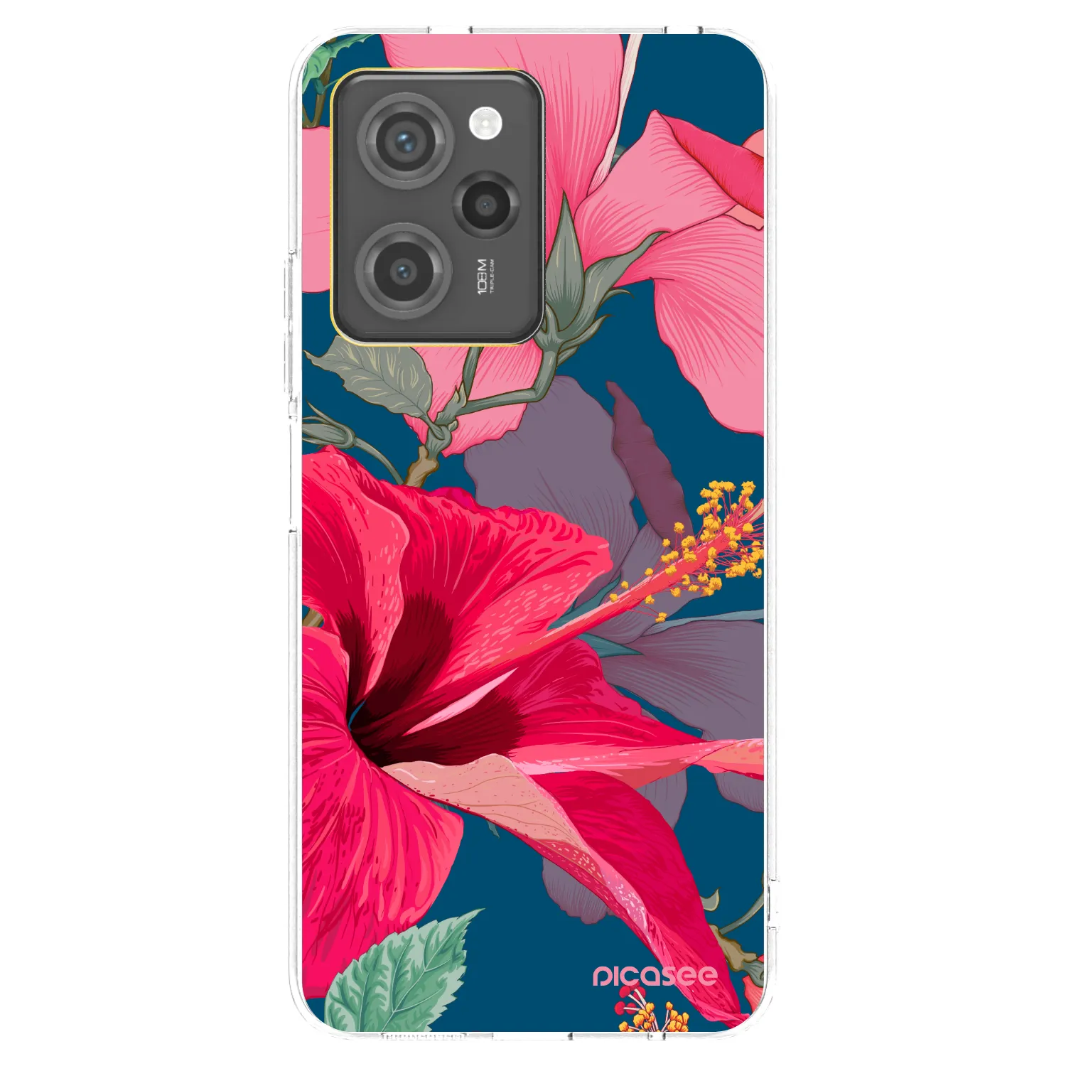 Picasee Xiaomi Poco X5 Pro Hülle - Schwarzes Silikon - Hibiscus