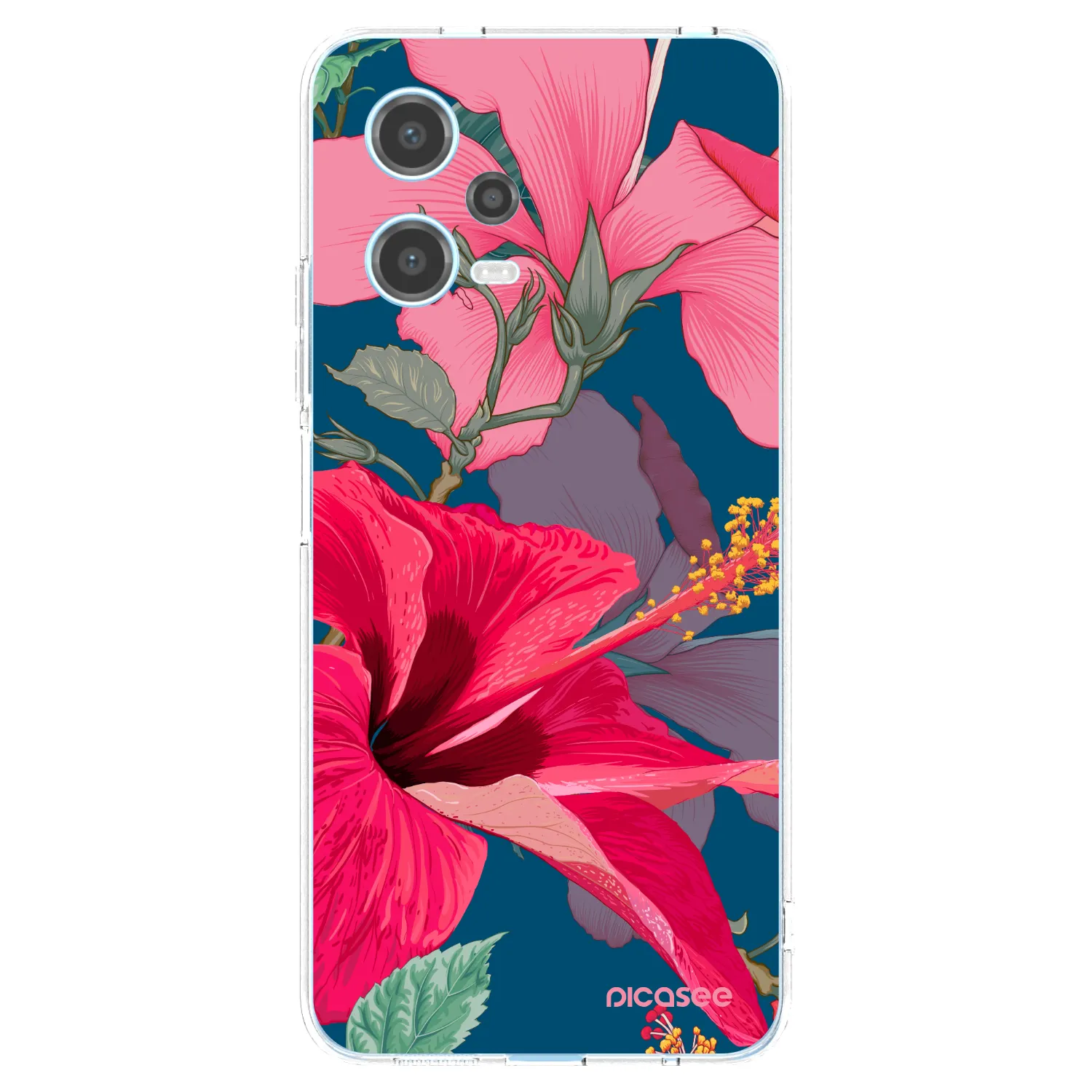 Picasee Xiaomi Redmi Note 12 5G Hülle - Transparentes Silikon - Hibiscus