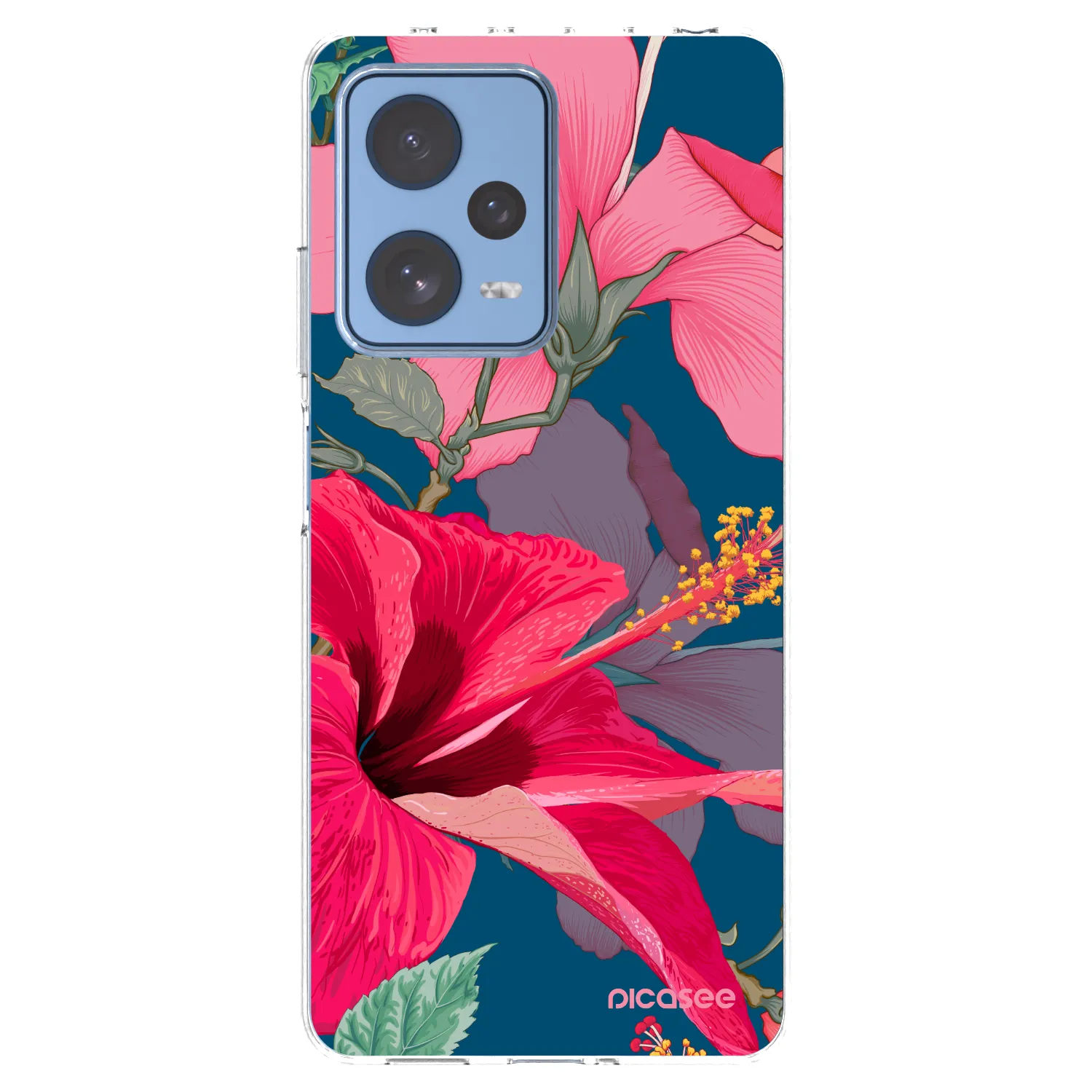 Picasee Xiaomi Redmi Note 12 Pro 5G Hülle - Transparentes Silikon - Hibiscus