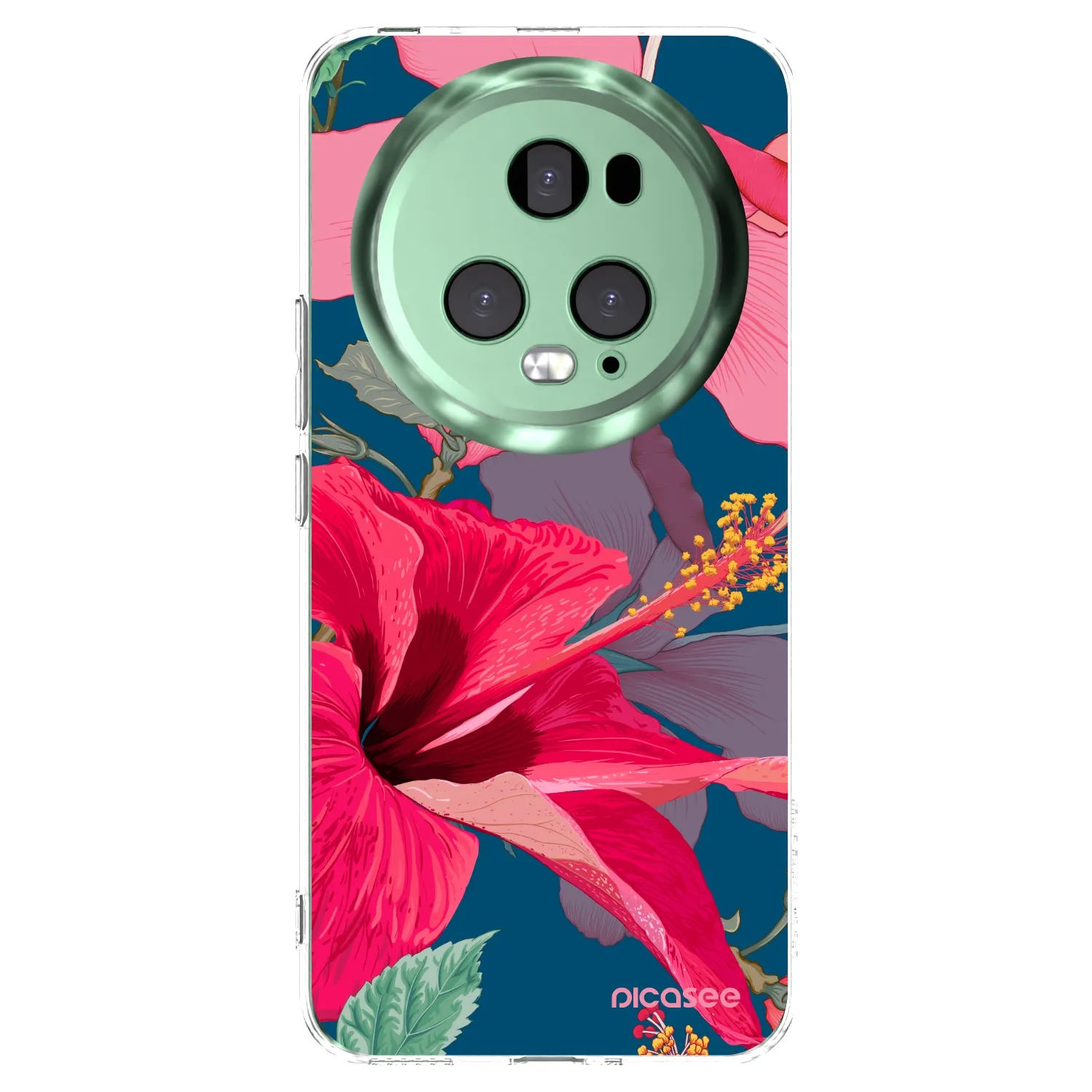 Picasee Honor Magic5 Pro Hülle - Transparentes Silikon - Hibiscus