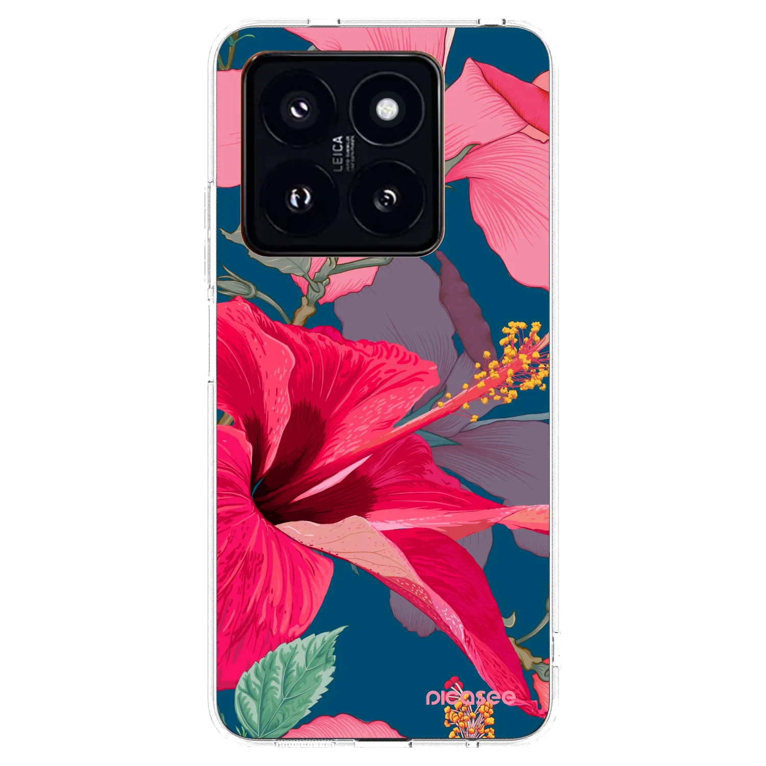 Picasee Xiaomi 14 Pro Hülle - Transparentes Silikon - Hibiscus