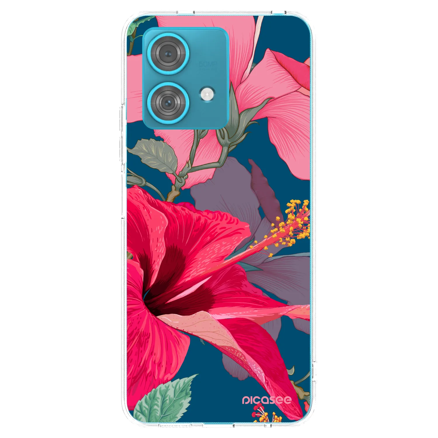 Picasee Motorola Edge 40 Neo Hülle - Transparentes Silikon - Hibiscus