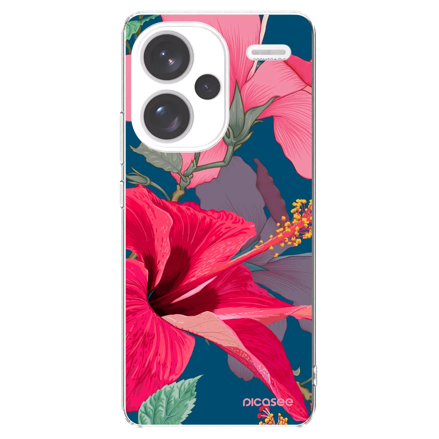 Picasee Xiaomi Redmi Note 13 Pro+ 5G Hülle - Transparentes Silikon - Hibiscus