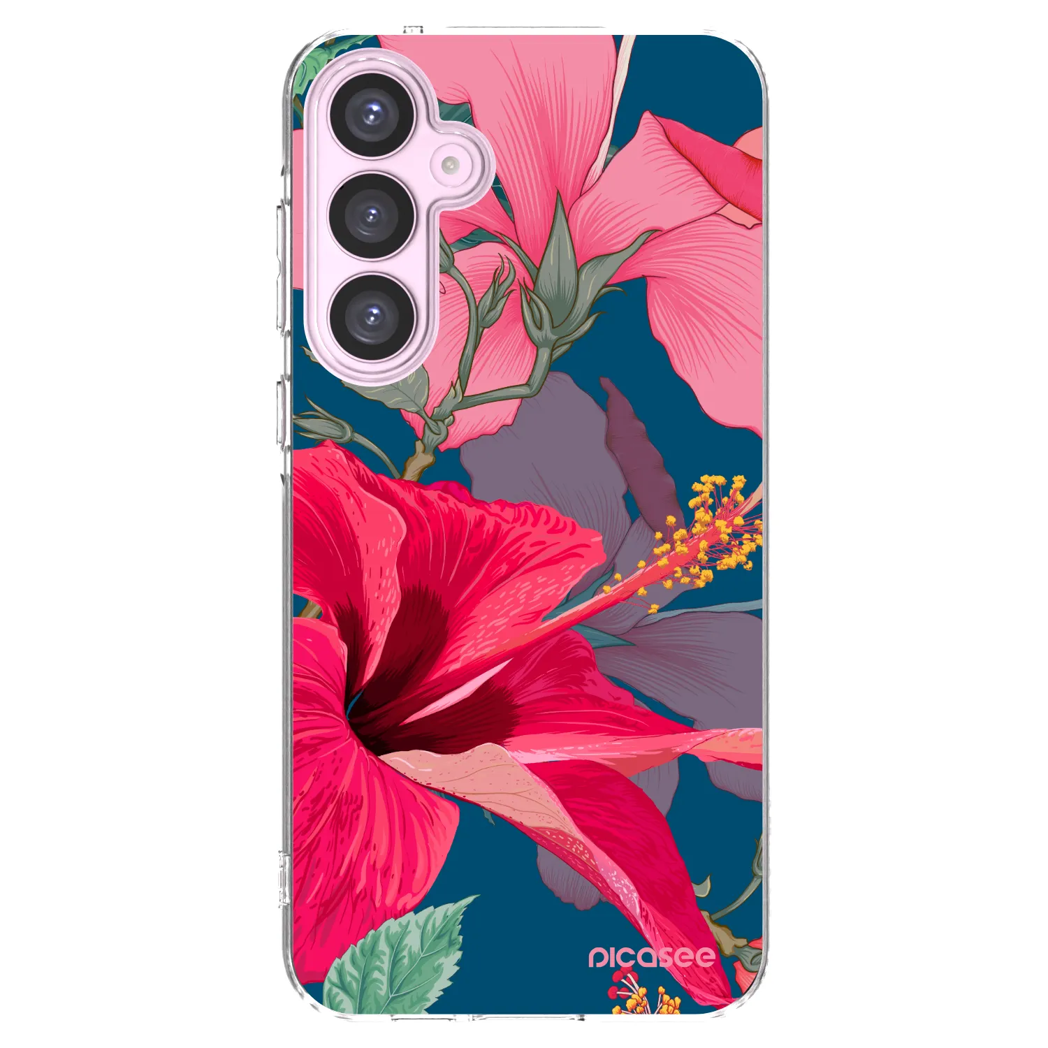 Picasee Samsung Galaxy A55 5G A556B Hülle - Transparentes Silikon - Hibiscus