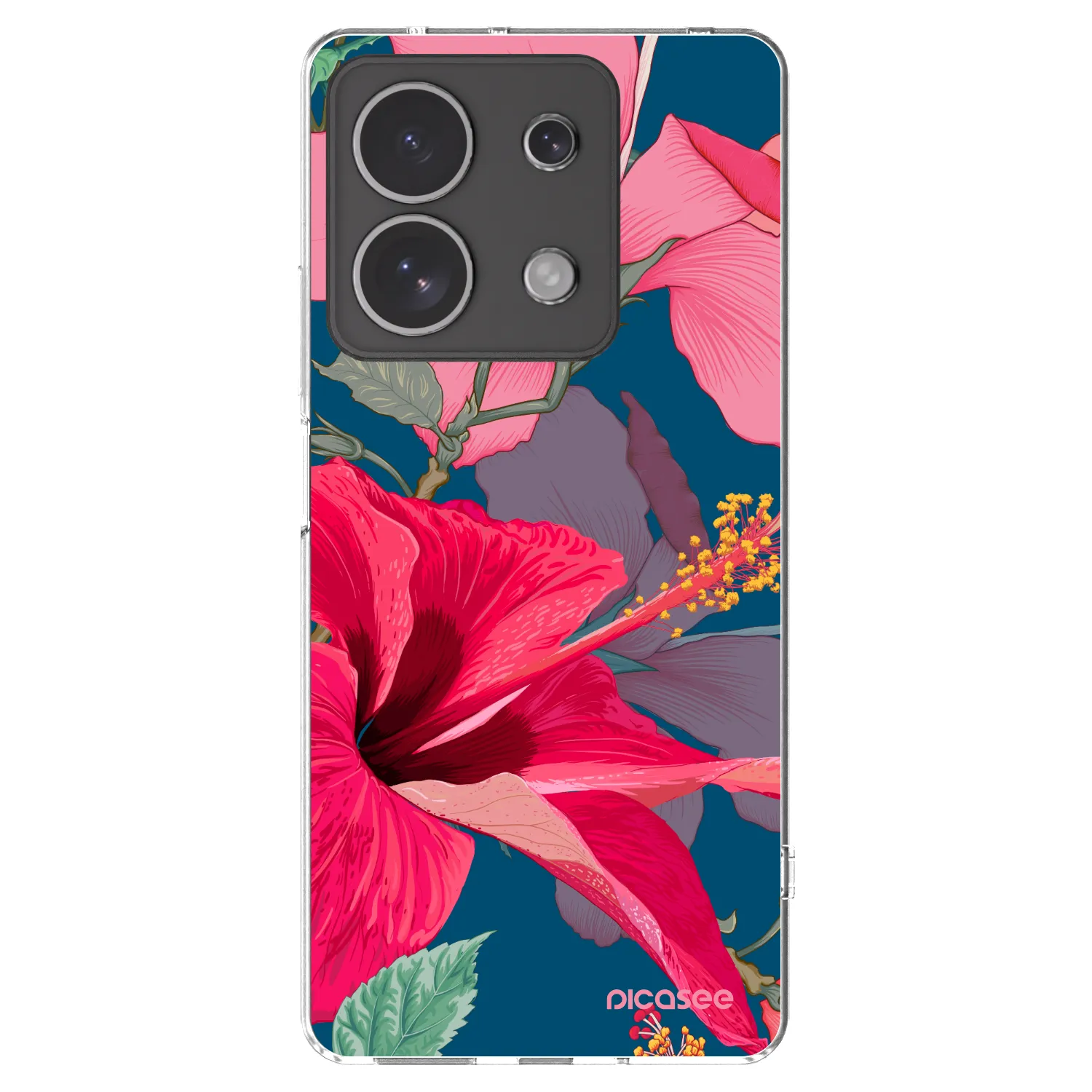 Picasee Xiaomi Redmi Note 13 4G Hülle - Transparentes Silikon - Hibiscus