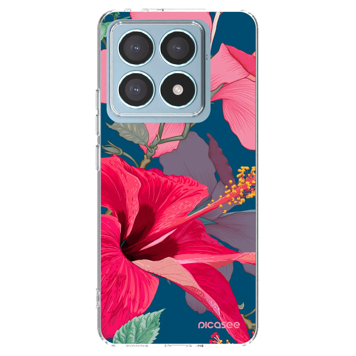 Picasee Xiaomi 14T Pro Hülle - Transparentes Silikon - Hibiscus