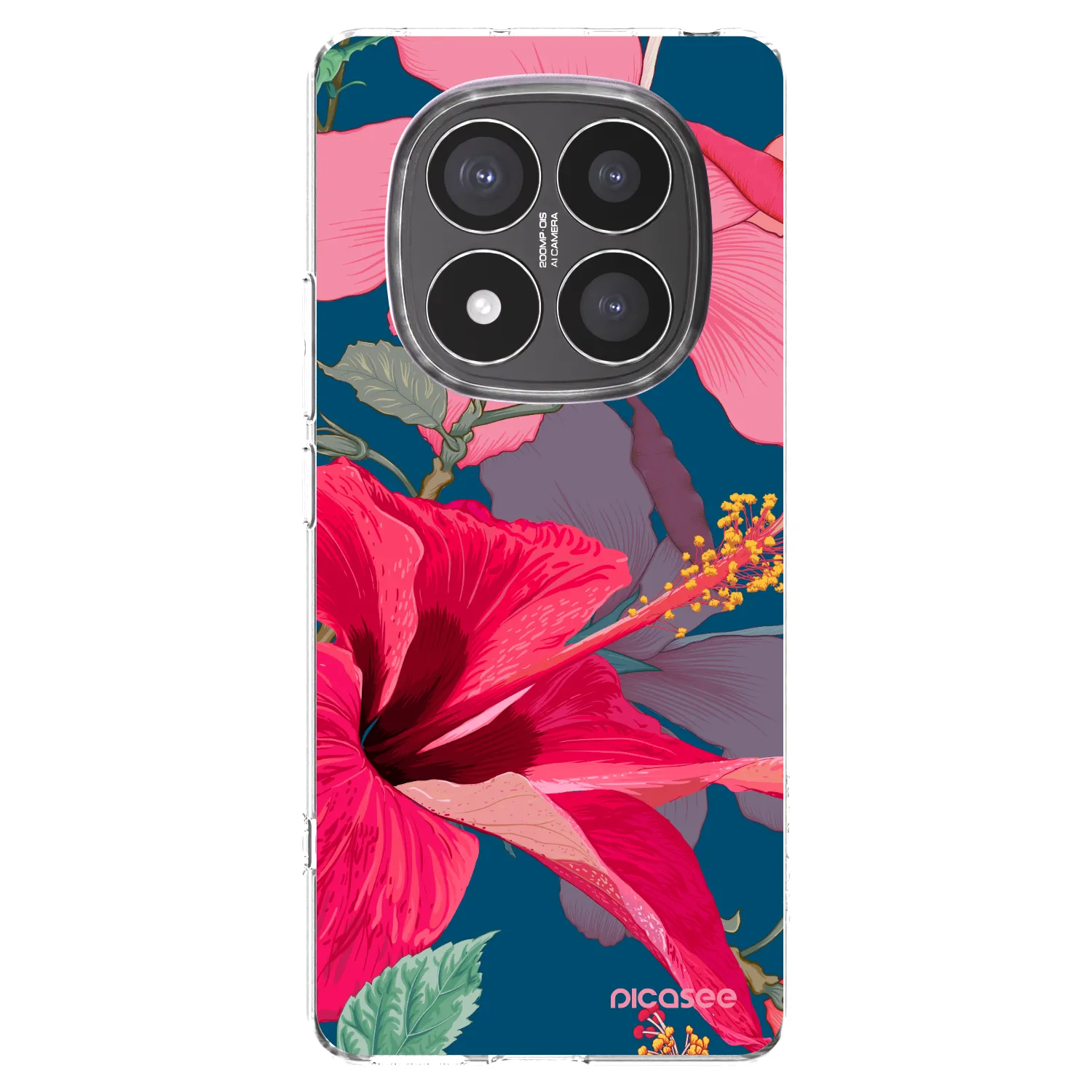 Picasee Xiaomi Redmi Note 14 Pro+ 5G Hülle - Transparentes Silikon - Hibiscus