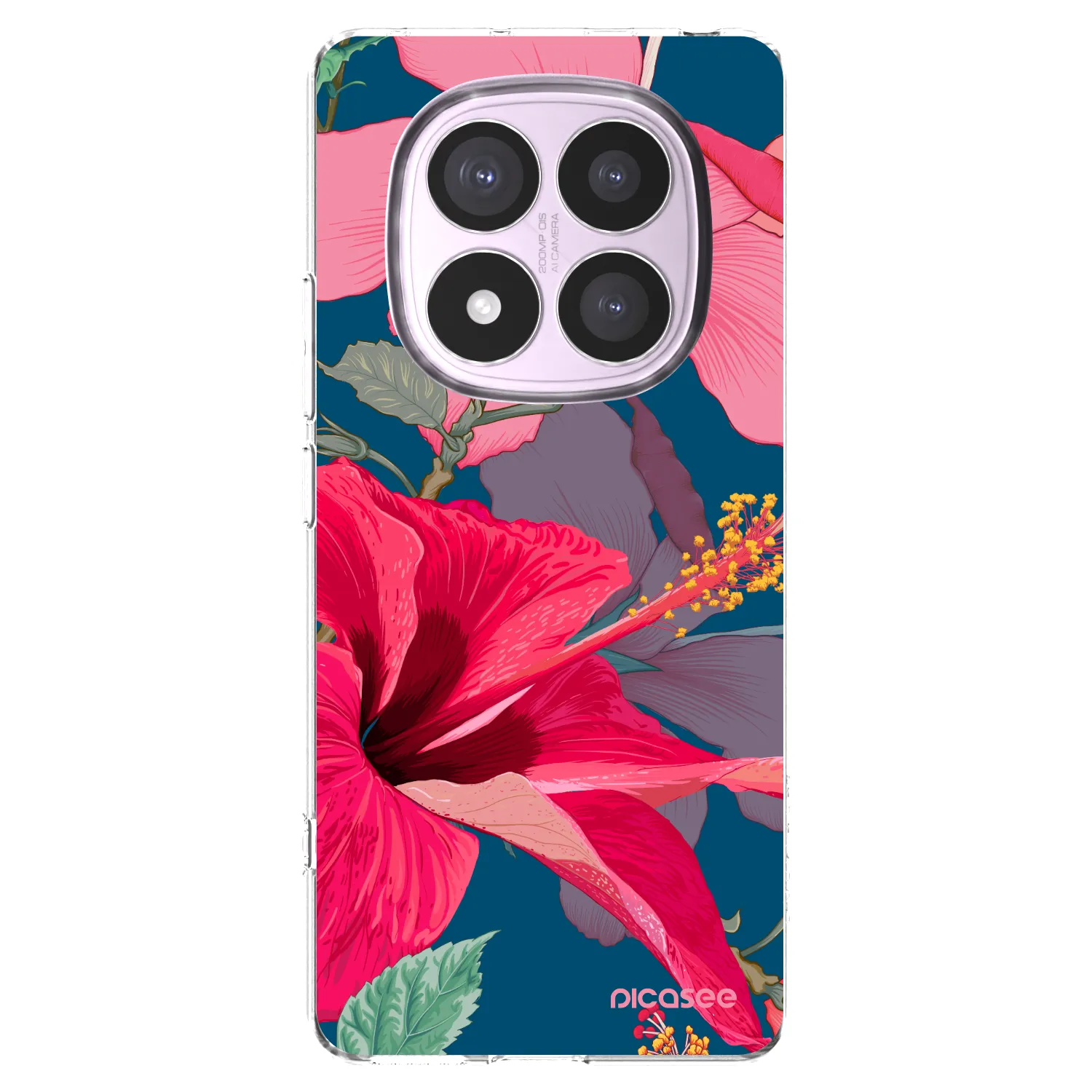 Picasee Xiaomi Redmi Note 14 Pro 5G Hülle - Transparentes Silikon - Hibiscus