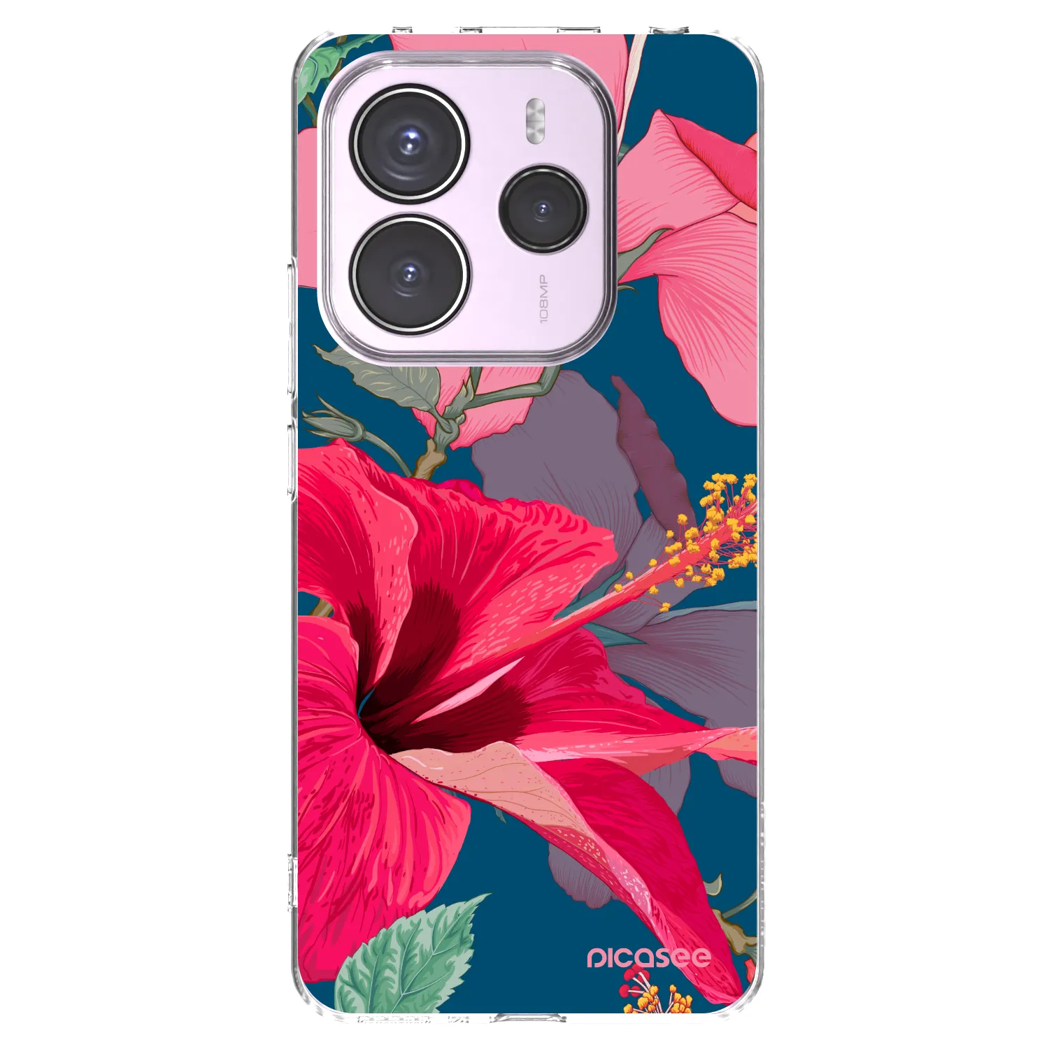 Picasee Xiaomi Redmi Note 14 5G Hülle - Transparentes Silikon - Hibiscus