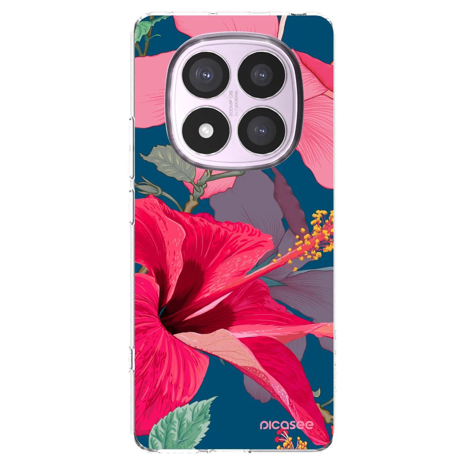 Picasee Xiaomi Redmi Note 14 Pro 4G Hülle - Transparentes Silikon - Hibiscus