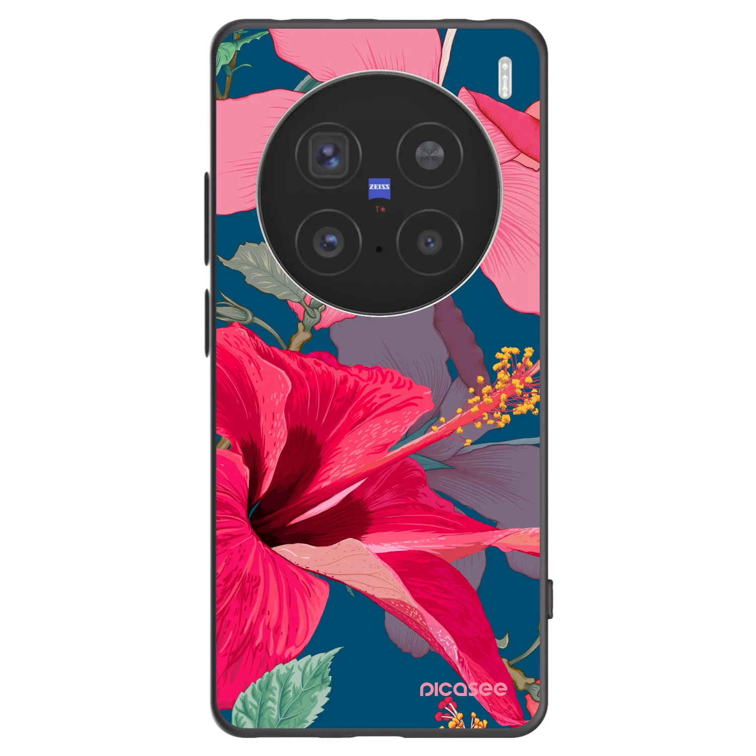 Picasee Vivo X200 Pro Hülle - Schwarzes Silikon - Hibiscus